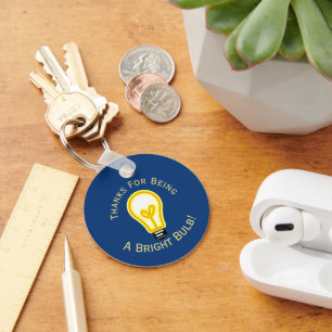 Porte-clés Merci d'être un employé ampoule lumineuse Merci