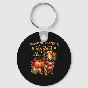 Porte-clés Merci gracieux bienheureux Dachshund Chien Automne