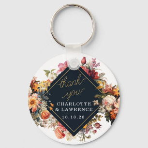 Porte-clés Merci Mariage vintage oranger design