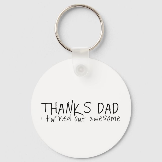 Porte-clés Merci papa... Fête des pères cadeau (Recto)