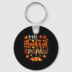 Porte-clés Merci Papaw Fun Automne Automne Thanksgiving