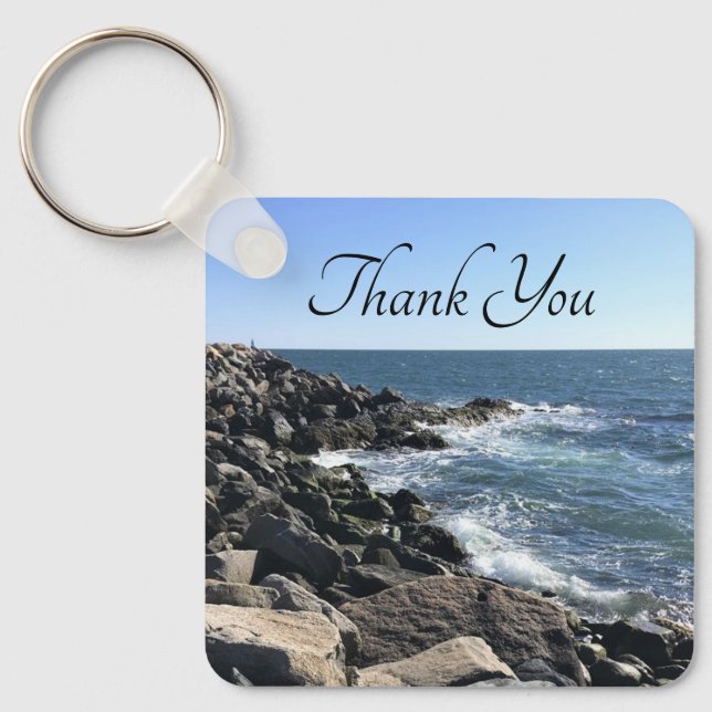 Porte-clés Merci photo Blue Ocean Appréciation du client (Recto)