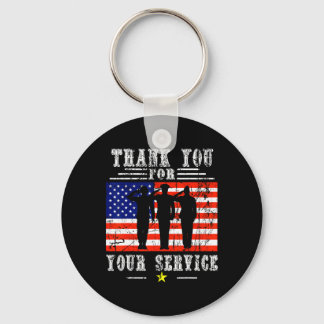 Porte-clés Merci pour vos services patriotiques - Vétérans D