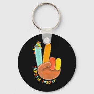 Porte-clés Merci Professeur amusant Thanksgiving Peace Hand S