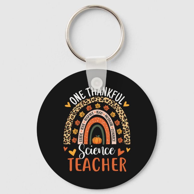 Porte-clés Merci professeur de sciences Thanksgiving Rainbow  (Recto)