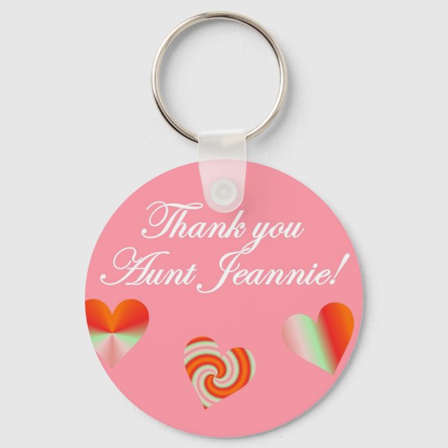 Porte-clés Merci Tante Jeannie (Recto)