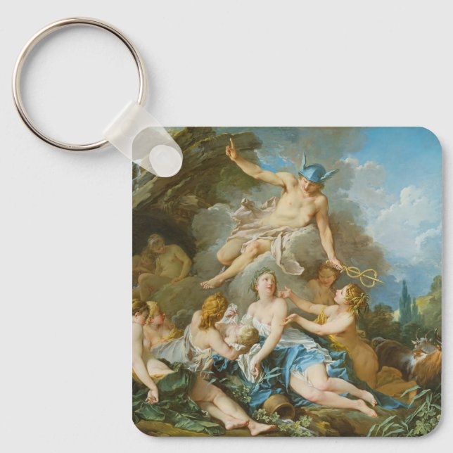 Porte-clés Mercure confiant le Baccus bébé aux Nymphes (Recto)