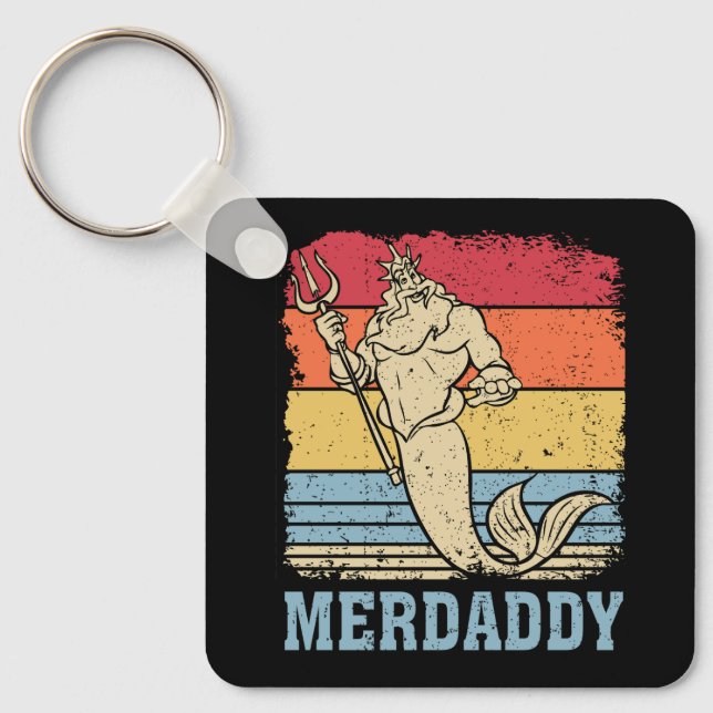 Porte-clés Merdaddy Sécurité Merman Mermaid Daddy Fish Père (Recto)