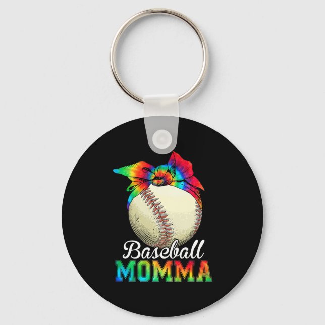 Porte-clés Mère Art Baseball Momma Anniversaire (Recto)