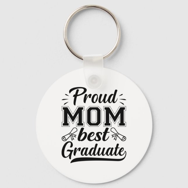 Porte-clés Mère Cadeau Fier Maman Meilleur Diplôme (Recto)
