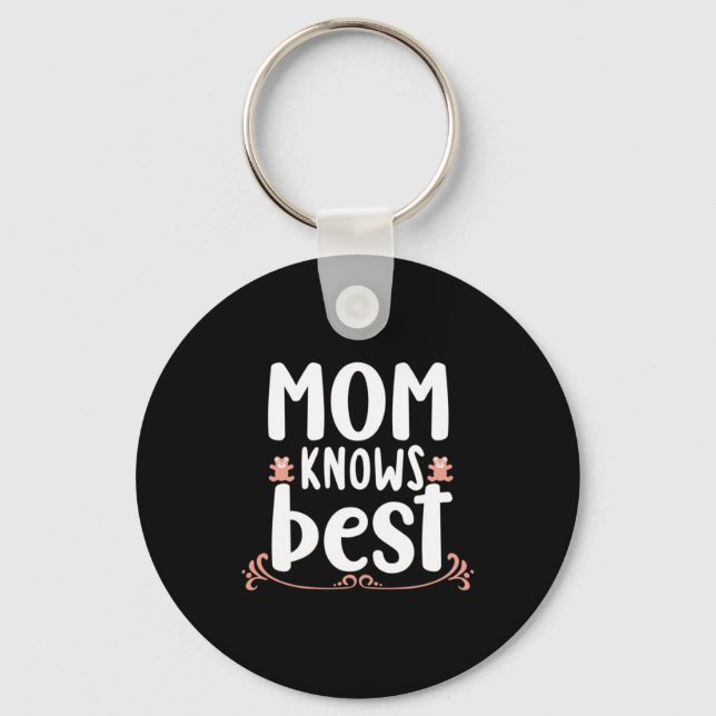 Porte-clés Mère Cadeau Maman connaît le mieux (Recto)