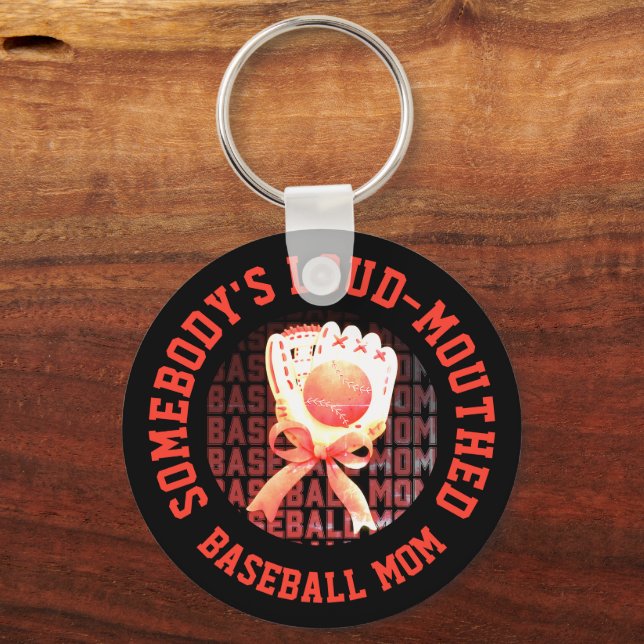 PORTE-CLÉS MÈRE DE BASE-BALL STYLÉE ET BRUYANTE (Recto)