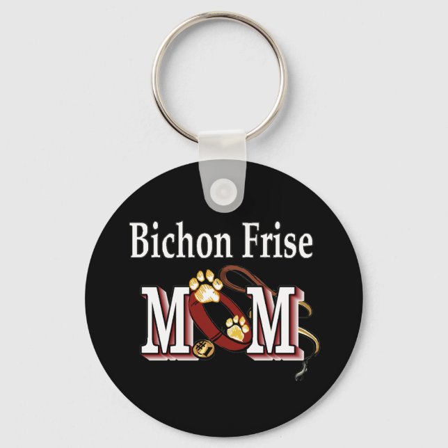 Porte-clés Mère de Bichon Frise (Recto)