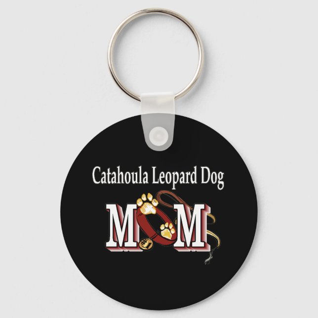 Porte-clés MÈRE de chien léopard Catahoula (Recto)