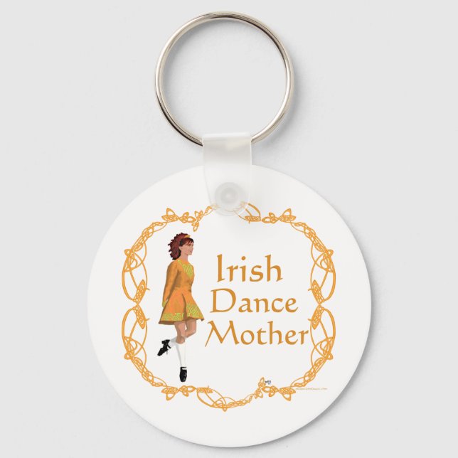 Porte-clés Mère de danse step Irlandaise - Or (Recto)