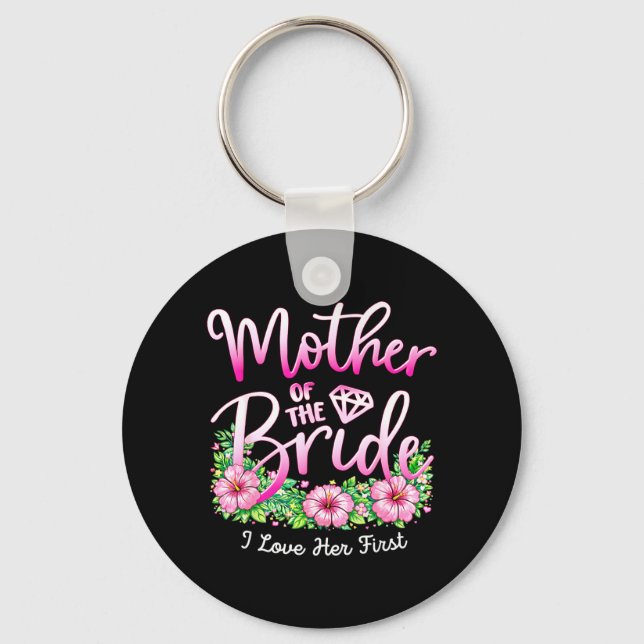 Porte-clés Mère de la mariée Maman Fille Mariée Marié (Recto)