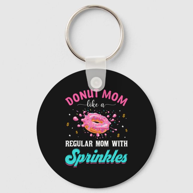 Porte-clés Mère Donut Maman Comme Une Maman Régulière Avec De (Recto)
