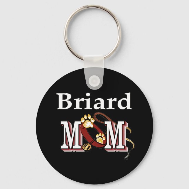 Porte-clés Mère du chien Briard (Recto)