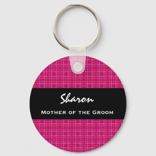 Porte-clés Mère du rose et du noir de faveur de mariage de
