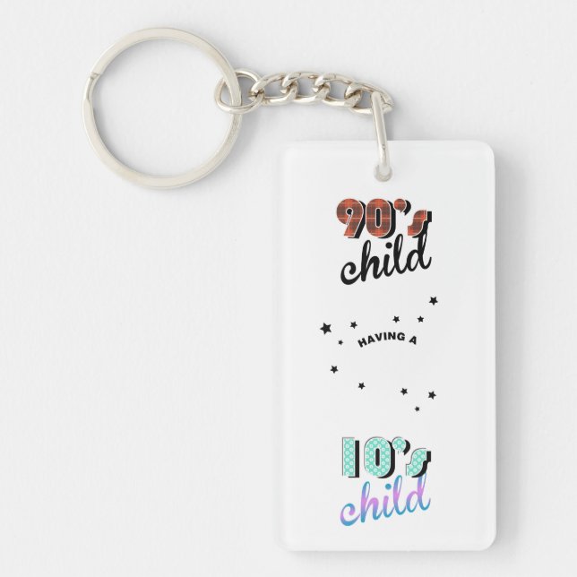 Porte-clés Mère et bébé Décades 1990 / 2010 (Devant)