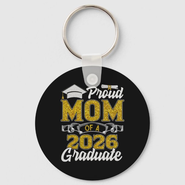 Porte-clés Mère fière d'un étudiant de la promotion 2026, fin (Recto)