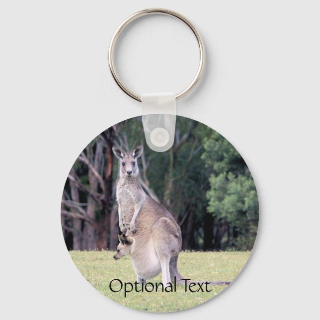 Porte-clés Mère Kangaroo avec bébé Joey dans sa poche (Recto)