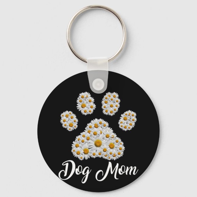 Porte-clés Mère Meilleur Chien Maman Jour d'anniversaire (Recto)