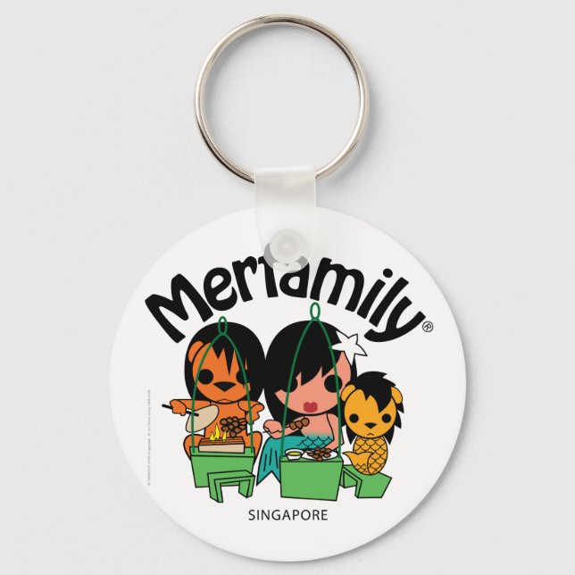 Porte-clés Merfamily® Singapore Satay (Recto)