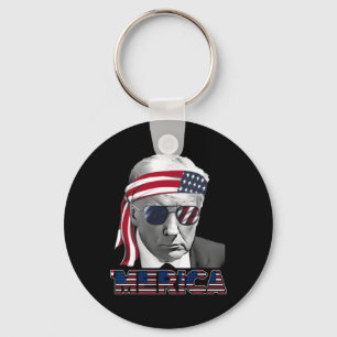 Porte-clés Merica Trump 4 juillet heureux Trump Drapeau améri