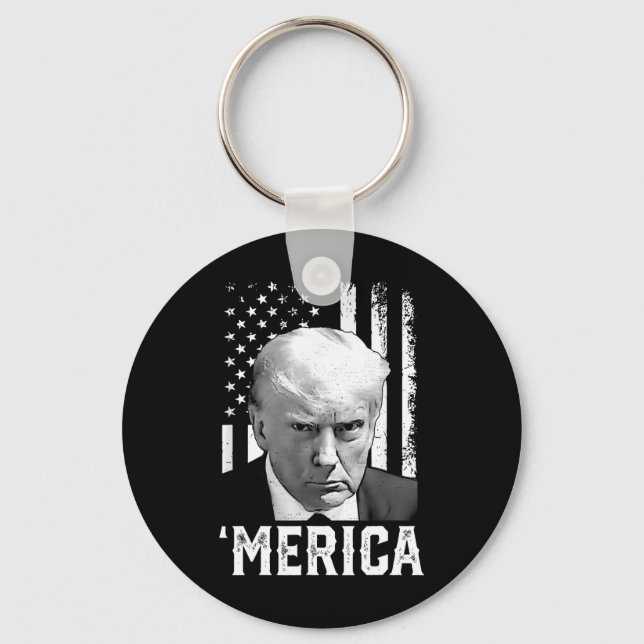 Porte-clés Merica Trump 4 juillet heureux Trump Drapeau améri (Recto)