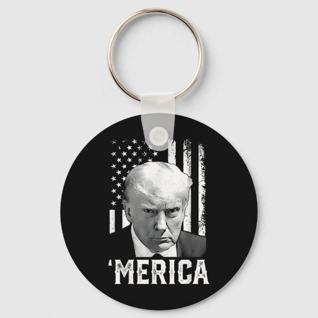 Porte-clés Merica Trump 4 juillet heureux Trump Drapeau améri (Recto)