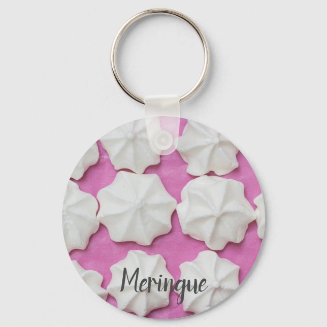 Porte-clés Meringues sur papier rose cadeau (Recto)