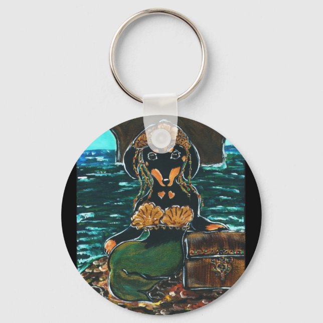 Porte-clés Mermaid Dachshund (Recto)