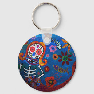 PORTE-CLÉS MERMAID   DIA DE LOS MUERTOS