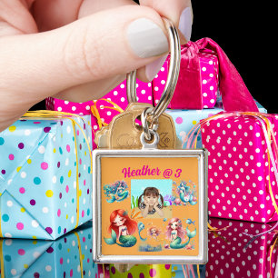 Porte-clés Mermaid Photo Porte - clé personnalisé Anniversair