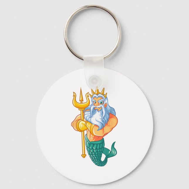 Porte-clés Mermaid Security Shirt _ Funny Merman Swimming Gif (Recto)