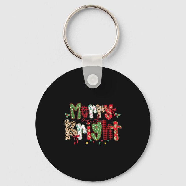 Porte-clés Merry And Bright Cute Christmas Holiday Coquette B (Recto)