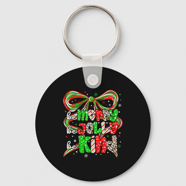 Porte-clés Merry Be Jolly Be Kind Merry Christmas Teacher Xma (Recto)