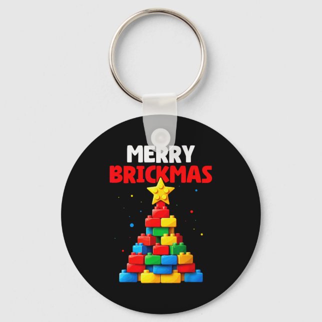 Porte-clés Merry Brickmas Block Building Builder Brick Master (Recto)