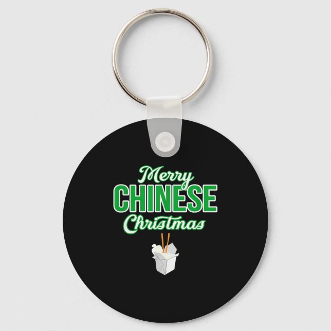 Porte-clés Merry Chinese Christmas Xmas Funny Restaurant Take (Recto)