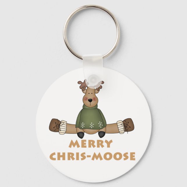 Porte-clés Merry Chris-Moose T-shirts et cadeaux (Recto)