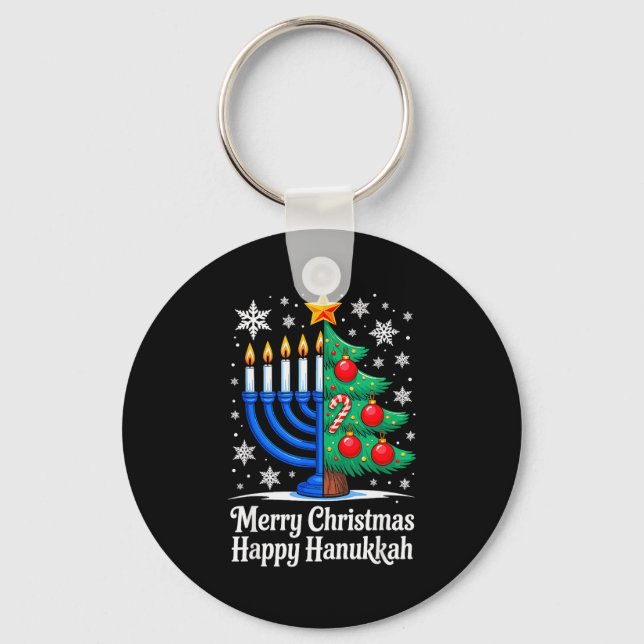 Porte-clés Merry Chrismukkah Happy Christmas Hanukkah Matchin (Recto)
