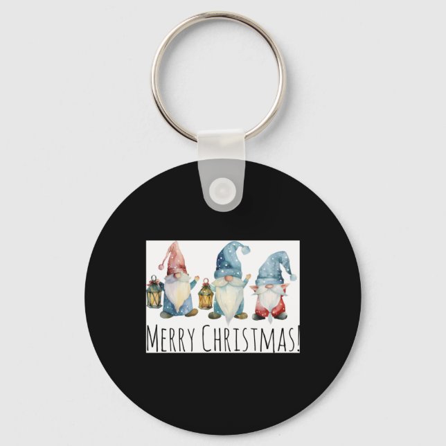 Porte-clés Merry Christmas Cute Christmas Gnomes T Shirt  (Recto)