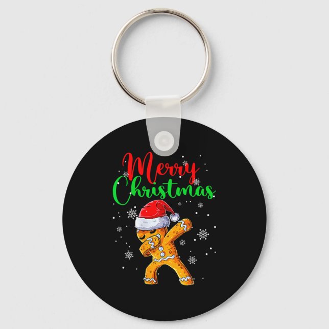 Porte-clés Merry Christmas Dab Gingerbread Xmas Christmas Coo (Recto)