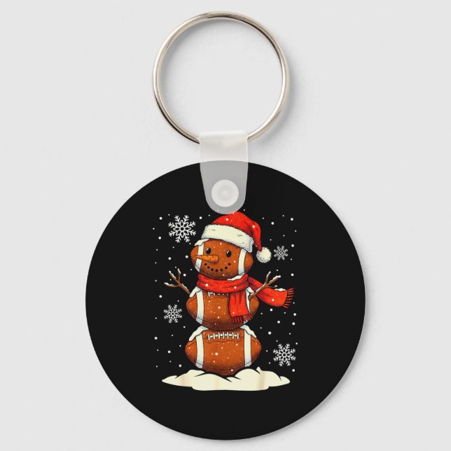 Porte-clés Merry Christmas Football Snowman Holiday Srts Xmas (Recto)