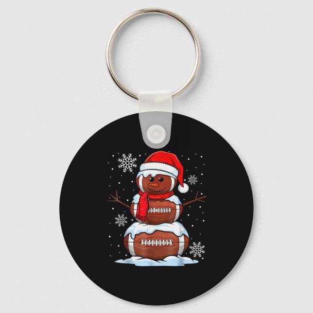 Porte-clés Merry Christmas Football Snowman Holiday Srts Xmas (Recto)