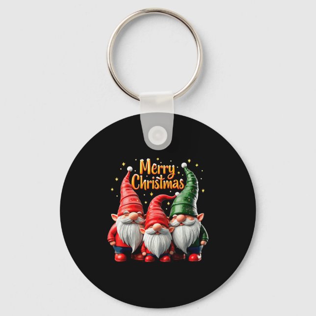 Porte-clés Merry Christmas Gnomes Cozy Winter Gatherings  (Recto)