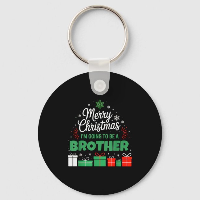 Porte-clés Merry Christmas I'm Going To Be An Brother Pregnan (Recto)