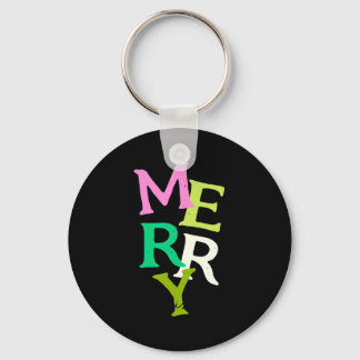 Porte-clés Merry Christmas Modern Bright Holiday 