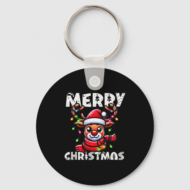 Porte-clés Merry Christmas Reindeer Xmas Family Men Women 202 (Recto)